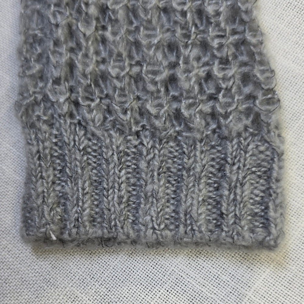 Mossimo Supply Co Gray Open Front Textured Knit Cardigan Sweater Womens Medium - Picture 8 of 12